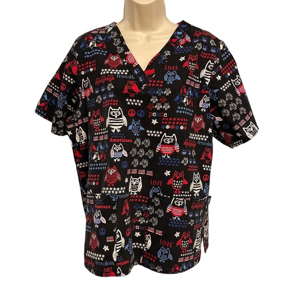 Tafford Black, Red, White, Blue, Peace Freedom Owl Design Medium‎ - Picture 1 of 7